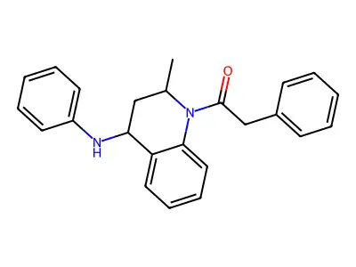 1-(4-anilino-2-methyl-3,4-dihydro-2H-quinolin-1-yl)-2-phenylethanone structure
