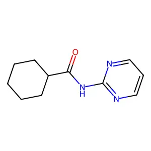 N-(pyrimidin-2-yl)cyclohexanecarboxamide structure