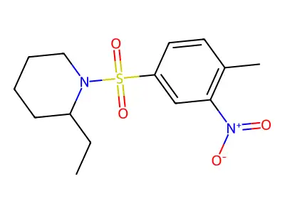 2-Ethyl-1-(4-methyl-3-nitrophenyl)sulfonylpiperidine structure