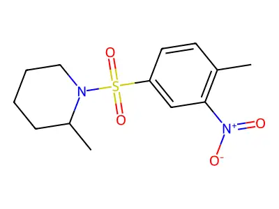 2-Methyl-1-(4-methyl-3-nitrophenyl)sulfonylpiperidine structure