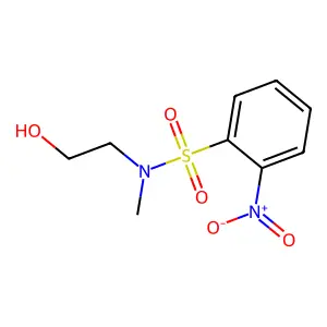 N-(2-hydroxyethyl)-N-methyl-2-nitrobenzenesulfonamide structure