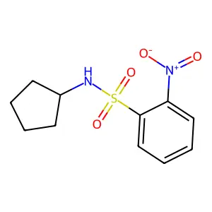 N-cyclopentyl-2-nitrobenzenesulfonamide structure