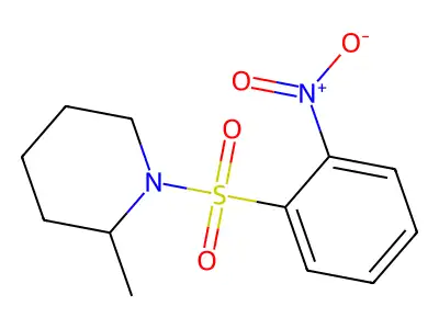 2-Methyl-1-(2-nitro-benzenesulfonyl)-piperidine structure
