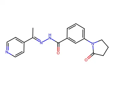 3-(2-Oxopyrrolidin-1-yl)-N'-(1-(pyridin-4-yl)ethylidene)benzohydrazide structure