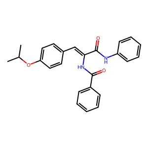 N-[(E)-3-anilino-3-oxo-1-(4-propan-2-yloxyphenyl)prop-1-en-2-yl]benzamide structure