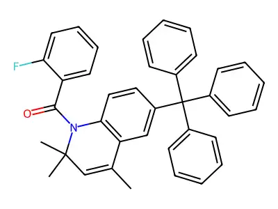 1-(2-Fluorobenzoyl)-2,2,4-trimethyl-6-trityl-1,2-dihydroquinoline structure