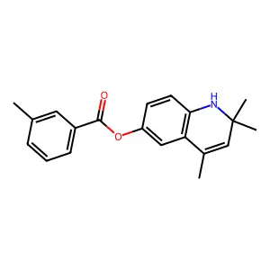 2,2,4-Trimethyl-1,2-dihydro-6-quinolinyl 3-methylbenzoate structure