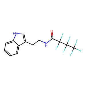 2,2,3,3,4,4,4-heptafluoro-N-[2-(1H-indol-3-yl)ethyl]butanamide structure