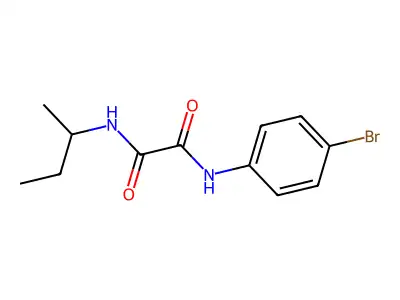 N-(4-bromophenyl)-N'-butan-2-yloxamide structure
