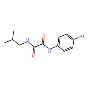 N'-(4-chlorophenyl)-N-(2-methylpropyl)oxamide structure
