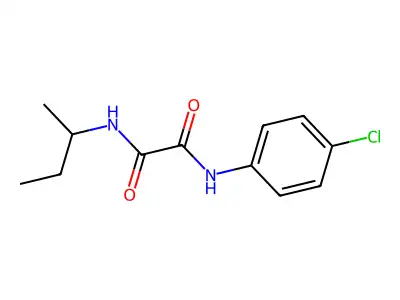 N'-butan-2-yl-N-(4-chlorophenyl)oxamide structure