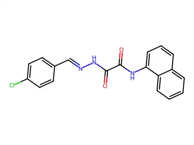 N'-[(4-chlorophenyl)methylideneamino]-N-naphthalen-1-yloxamide structure