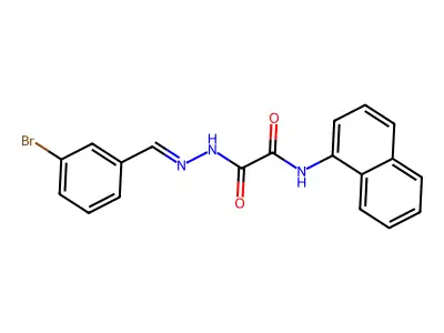 N'-[(3-bromophenyl)methylideneamino]-N-naphthalen-1-yloxamide structure