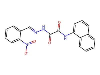 N-naphthalen-1-yl-N'-[(2-nitrophenyl)methylideneamino]oxamide structure