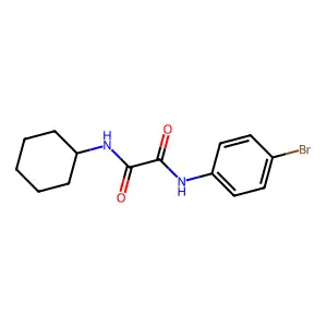N-(4-bromophenyl)-N'-cyclohexylethanediamide structure
