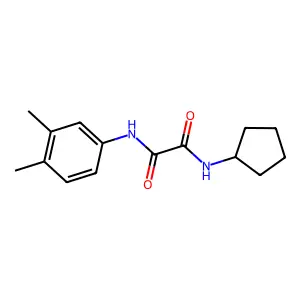 N-cyclopentyl-N'-(3,4-dimethylphenyl)ethanediamide structure