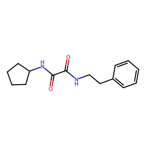 N-cyclopentyl-N'-(2-phenylethyl)ethanediamide structure