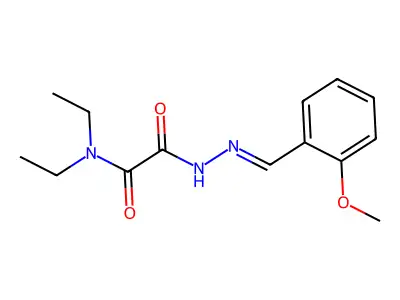 N',N'-diethyl-N-[(E)-(2-methoxyphenyl)methylideneamino]oxamide structure