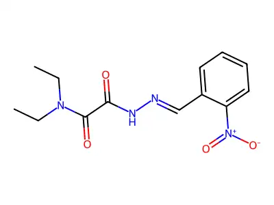 N',N'-diethyl-N-[(E)-(2-nitrophenyl)methylideneamino]oxamide structure