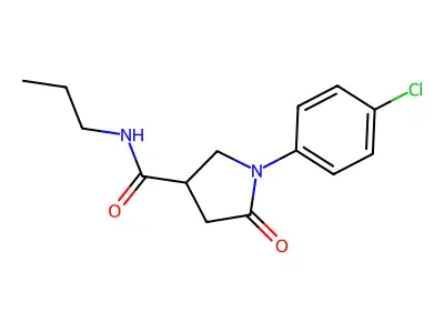 1-(4-chlorophenyl)-5-oxo-N-propylpyrrolidine-3-carboxamide structure
