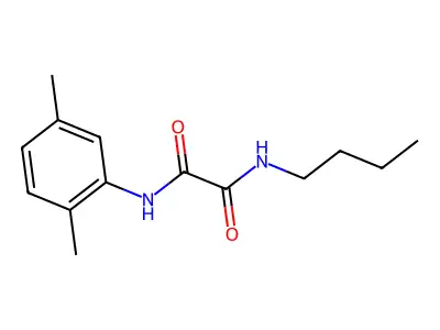 N-butyl-N'-(2,5-dimethylphenyl)oxamide structure