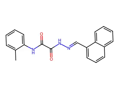 N-(2-methylphenyl)-N'-[(E)-naphthalen-1-ylmethylideneamino]oxamide structure