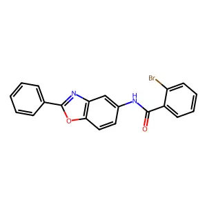 2-bromo-N-(2-phenyl-1,3-benzoxazol-5-yl)benzamide structure