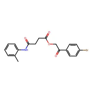 2-(4-Bromophenyl)-2-oxoethyl 4-oxo-4-(2-toluidino)butanoate structure