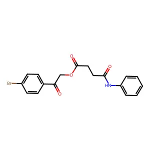 2-(4-Bromophenyl)-2-oxoethyl 4-anilino-4-oxobutanoate structure