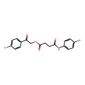 2-(4-Bromophenyl)-2-oxoethyl 4-(4-bromoanilino)-4-oxobutanoate structure