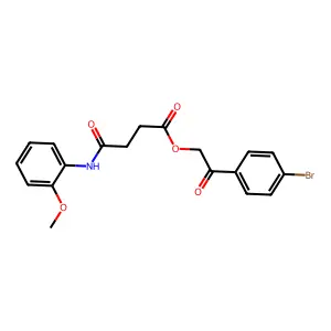 2-(4-Bromophenyl)-2-oxoethyl 4-(2-methoxyanilino)-4-oxobutanoate structure