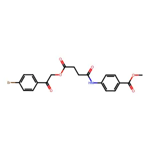 Methyl 4-(4-(2-(4-bromophenyl)-2-oxoethoxy)-4-oxobutanamido)benzoate structure