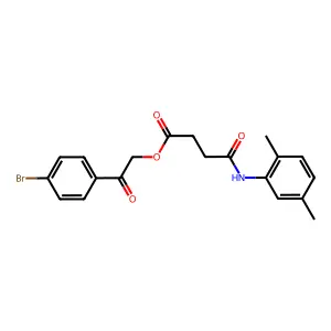 2-(4-Bromophenyl)-2-oxoethyl 4-(2,5-dimethylanilino)-4-oxobutanoate structure