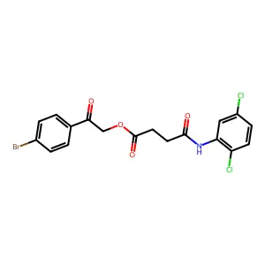 2-(4-Bromophenyl)-2-oxoethyl 4-[(2,5-dichlorophenyl)amino]-4-oxobutanoate structure