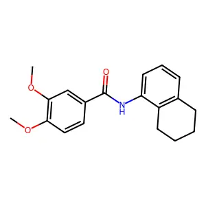 3,4-dimethoxy-N-(5,6,7,8-tetrahydronaphthalen-1-yl)benzamide structure