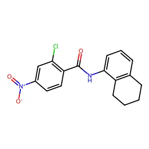 2-chloro-4-nitro-N-(5,6,7,8-tetrahydronaphthalen-1-yl)benzamide structure