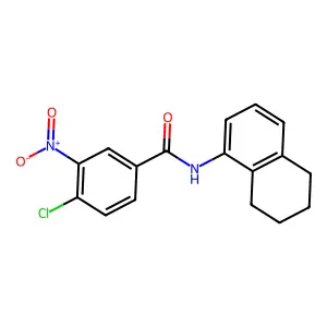 4-chloro-3-nitro-N-(5,6,7,8-tetrahydronaphthalen-1-yl)benzamide structure