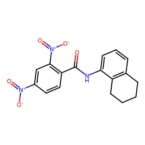 2,4-bisnitro-N-(5,6,7,8-tetrahydronaphthalen-1-yl)benzamide structure