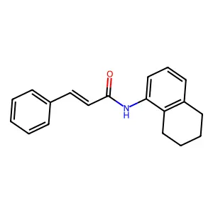 (E)-3-phenyl-N-(5,6,7,8-tetrahydronaphthalen-1-yl)prop-2-enamide structure