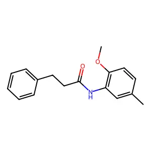 N-(2-methoxy-5-methylphenyl)-3-phenylpropanamide structure