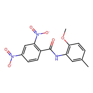 N-(2-methoxy-5-methylphenyl)-2,4-dinitrobenzamide structure