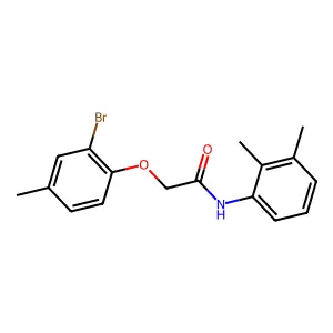 2-(2-bromo-4-methylphenoxy)-N-(2,3-dimethylphenyl)acetamide structure