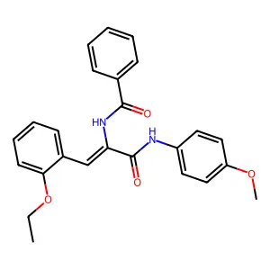 N-{2-(2-ethoxyphenyl)-1-[(4-methoxyanilino)carbonyl]vinyl}benzamide structure