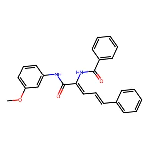 N-{1-[(3-methoxyanilino)carbonyl]-4-phenyl-1,3-butadienyl}benzamide structure