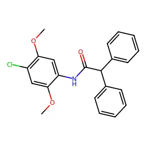 N-(4-chloro-2,5-dimethoxyphenyl)-2,2-diphenylacetamide structure