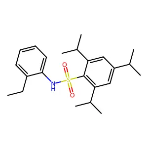N-(2-ethylphenyl)-2,4,6-tri(propan-2-yl)benzenesulfonamide structure