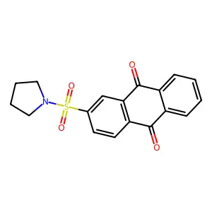 2-(Pyrrolidin-1-ylsulfonyl)anthracene-9,10-dione structure