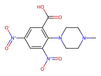 2-(4-Methylpiperazin-1-yl)-3,5-dinitrobenzoic acid structure