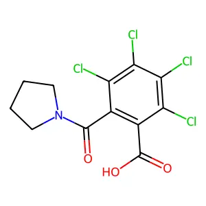 2,3,4,5-Tetrachloro-6-(pyrrolidine-1-carbonyl)benzoic acid structure
