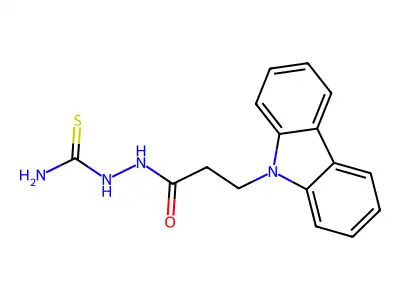 N-(carbamothioylamino)-3-(9H-carbazol-9-yl)propanamide structure